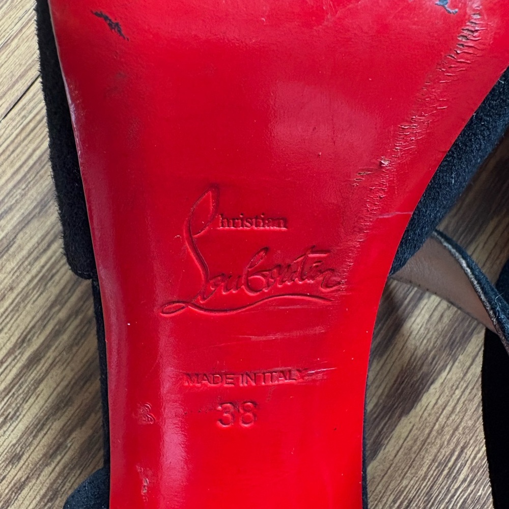 Christian Louboutin Black and Red Stiletto Heels